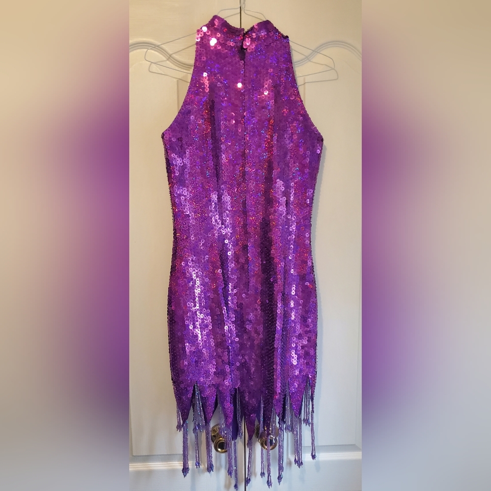 Sparkling Purple Sequin Dress